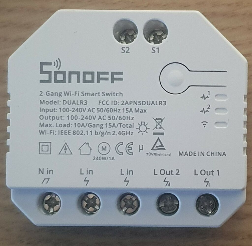 SONOFF Dual Smart WiFi Dual Switch R3 Lite 15A