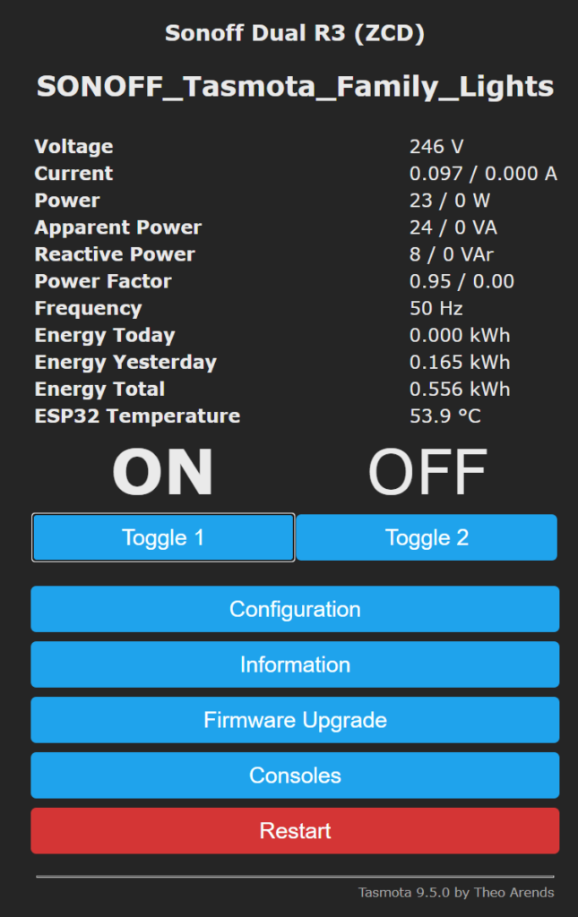 Flashing Tasmota on a Sonoff Dual R3 Integrating With Home