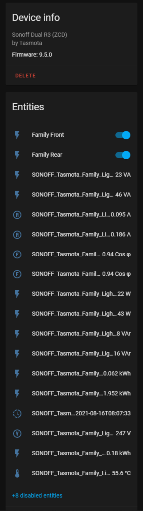 Status of Tasmota for ESP32 on Sonoff Dual R3